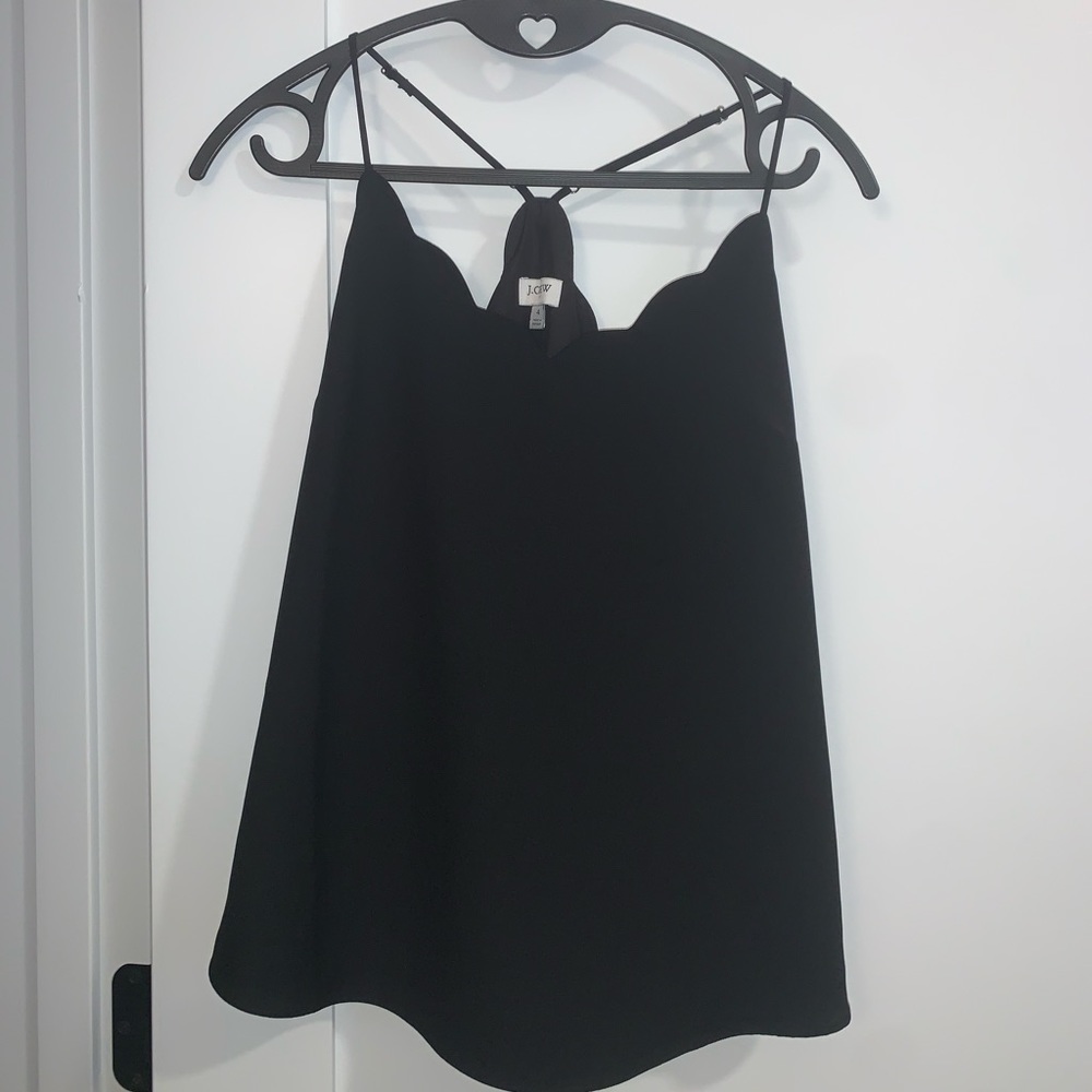 J Crew Silky Scalloped Tank Top